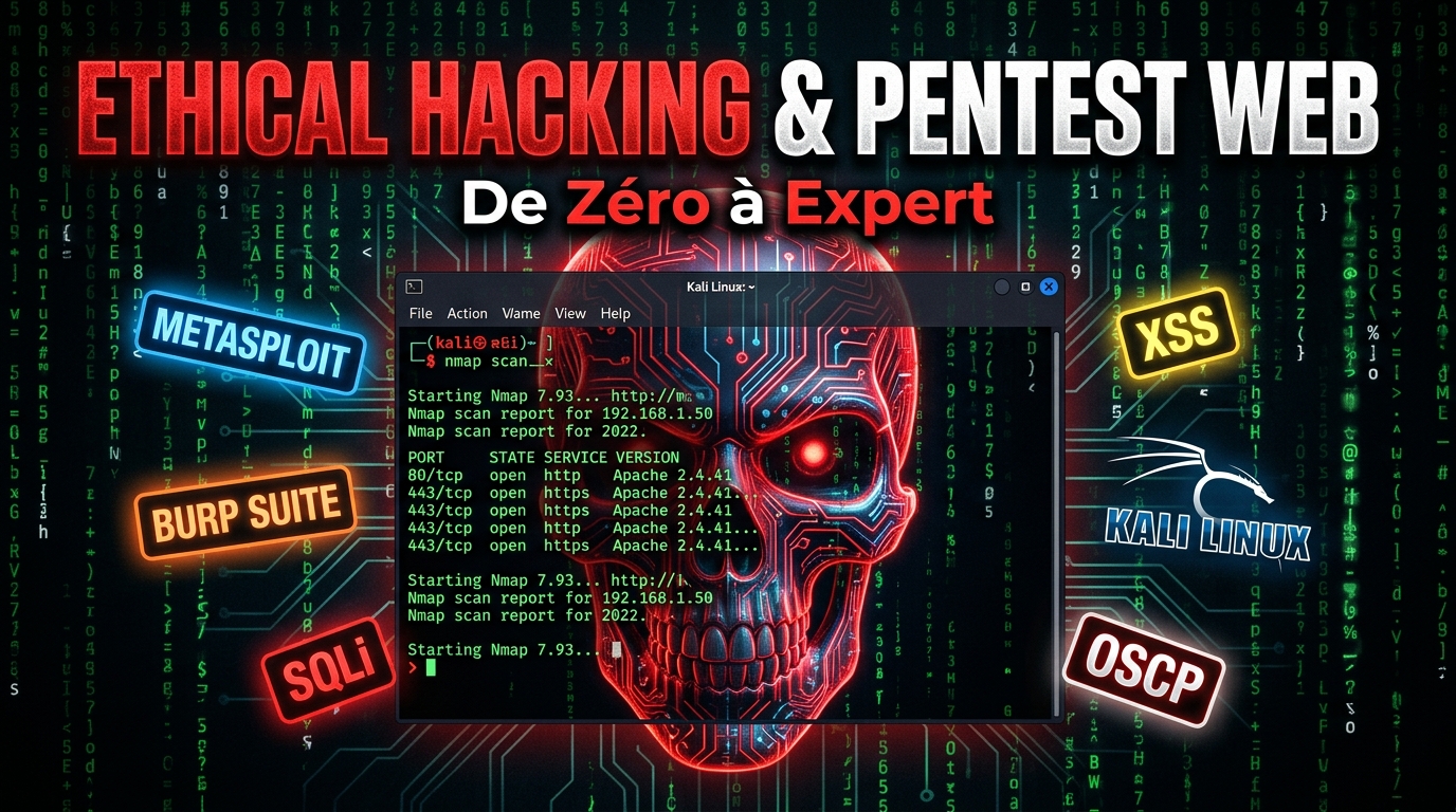 Ethical Hacking & Pentest Web — De Zéro à Expert