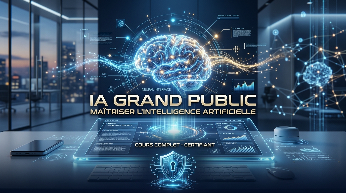 IA Grand Public : Maîtriser l’Intelligence Artificielle de A à Z